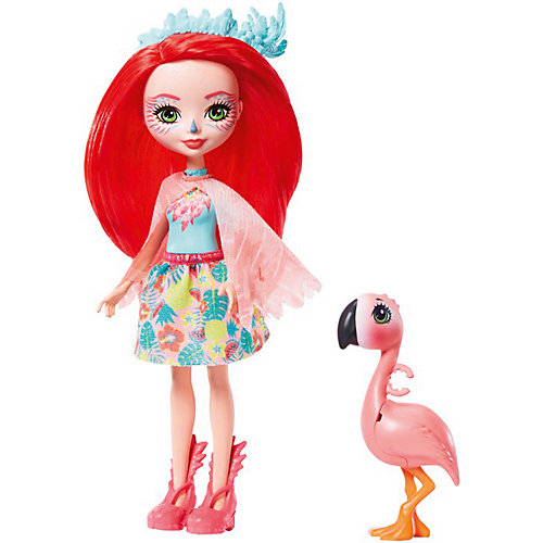 Кукла с любимой зверюшкой Enchantimals Флэнси Флэминг и Свош от Mattel