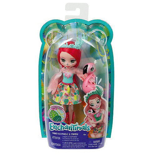 Кукла с любимой зверюшкой Enchantimals Флэнси Флэминг и Свош от Mattel