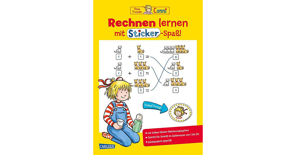 Spielzeug: Carlsen Verlag Buch - Conni Gelbe Reihe: Rechnen lernen mit Sticker-Spaß