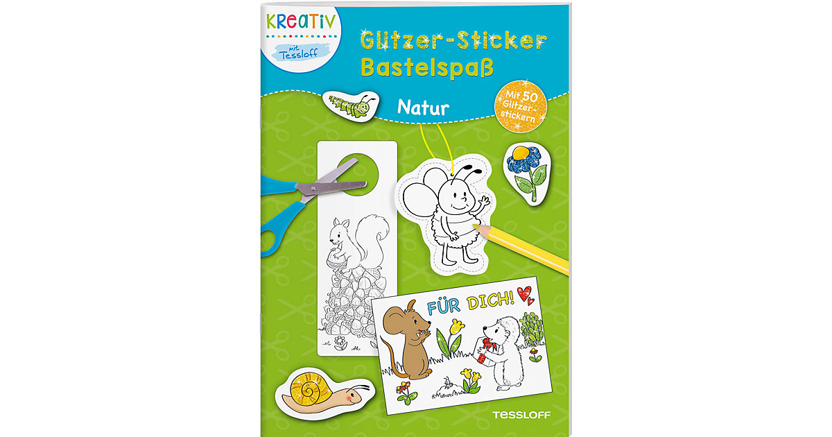 Spielzeug: Tessloff Verlag Buch - Glitzer-Sticker Bastelspaß. Natur