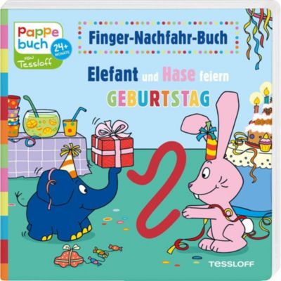 Finger Nachfahr Buch Elefant Und Hase Feiern Geburtstag Baier Katja Mytoys