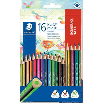 Dreikant-Buntstifte Noris® colour, 12 & 4 Farben