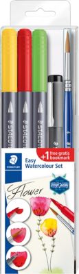 Design Journey Watercolour Set Flowers, 6-tlg., inkl. Pinsel & Aquarellpapier