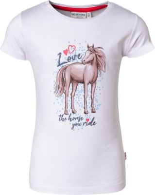 Wendy T-Shirt mit Pferde Motiv gestreift Mädchen kurzarm Shirt 116-152 
