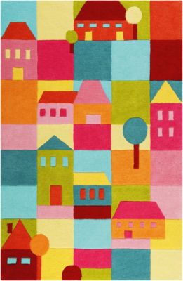 Haba 2973 Kinderteppich Blumenplanet 150 X 150 Cm Grun Blau
