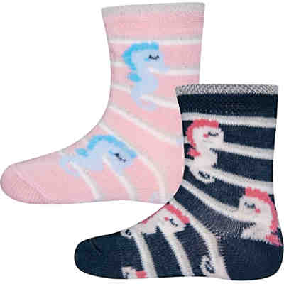 Baby Socken Doppelpack für Mädchen, Seepferde