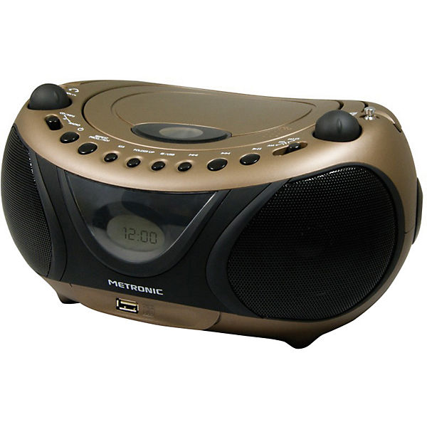 CD-Player Boombox mit Radio/MP3/USB, Kupfer