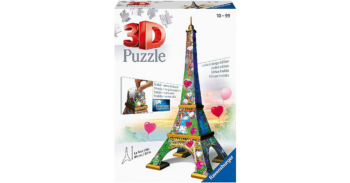 Puzzles: Ravensburger 3D-Puzzle Eiffelturm Love Edition, 216 Teile