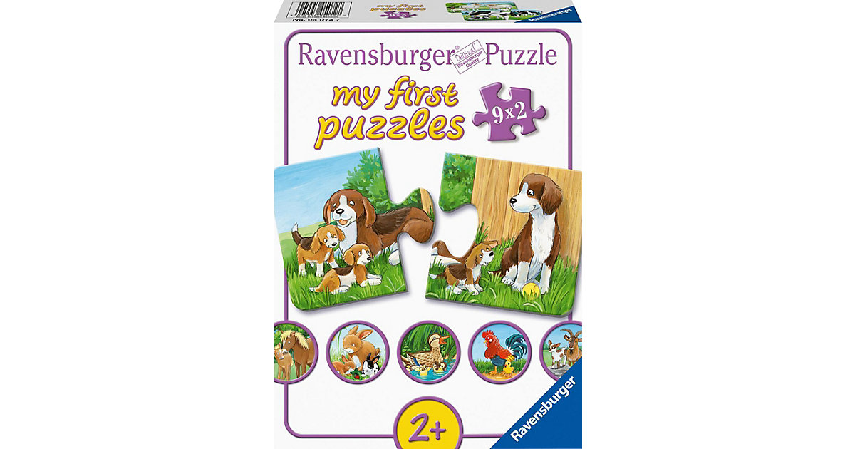 Puzzles: Ravensburger my first puzzles - Tierfamilien auf dem Bauernhof, 9 x 2 Teile
