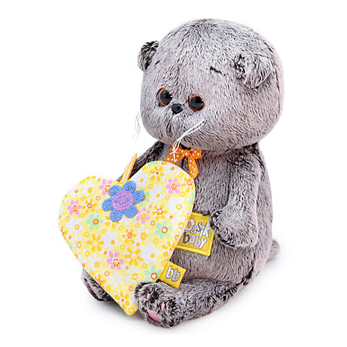 Мягкая игрушка Budi Basa Кот Басик baby с желтым сердечком, 20 см от Budi Basa