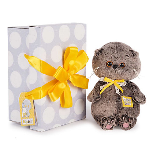 Мягкая игрушка Budi Basa Кот Басик baby с желтым сердечком, 20 см от Budi Basa