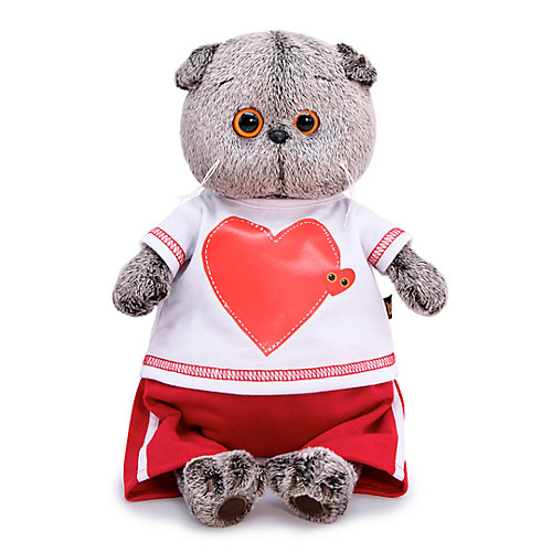 Мягкая игрушка Budi Basa Кот Басик в футболке с сердцем, 30 см от Budi Basa