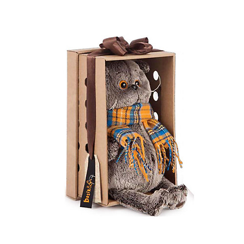 Мягкая игрушка Budi Basa Кот Басик с красными пионами, 25 см от Budi Basa
