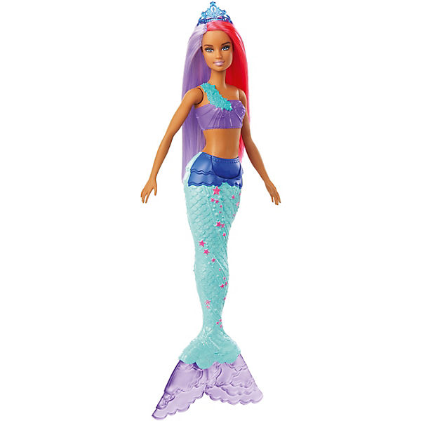 Barbie Dreamtopia Meerjungfrau Puppe (pinkes und lilafarbenes Haar), Anziehpuppe