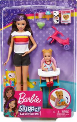 Barbie „Skipper Babysitters Inc." Puppen Spielset Zum Füttern, Barbie ...