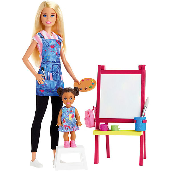 Barbie Kunstlehrerin Puppe (blond) und Spielset