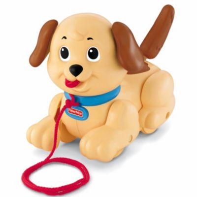 Fisher-Price Kleiner Snoopy NEUWARE Lernspielzeug beweglicher Hund mit Leine 