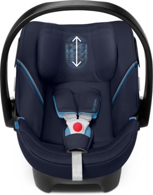 CYBEX Babyschale Aton Silver - Mit Neugeboreneneinlage | Bis 18 Monate & 13kg | ISOFIX Kompatibel