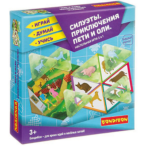 Настольная игра Bondibon Приключения Пети и Оли: силуэты от Bondibon