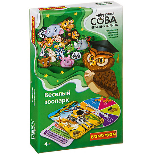 Настольная игра Bondibon "Умная Сова", Веселый зоопарк от Bondibon