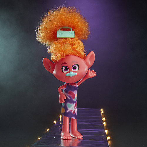 Кукла Trolls World Tour "Модный тролль" Диджей Звуки от Hasbro