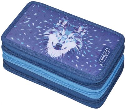 Пенал herlitz wild animals purple 50026623