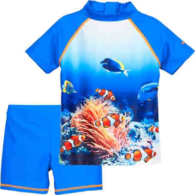 Kinder Badeset Schwimmshirt + Badehose mit UV-Schutz 50+ für Jungen