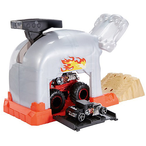 Игровой набор Hot Wheels Monster Trucks Пусковой гараж Бон Шейкер от Mattel
