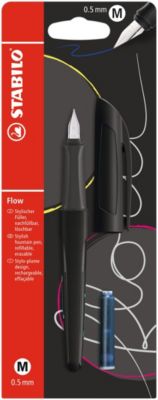 Image of Füllhalter Flow ACTIVE M-Feder schwarz/türkis, inkl. Patrone schwarz/petrol