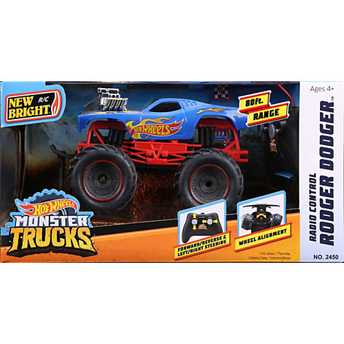 Радиоуправляемая машинка New Bright Monster Truck 1:24, синяя от New Bright