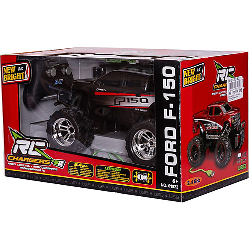 Машинка New Bright 1:18 РУ Chargers Truck черная от New Bright
