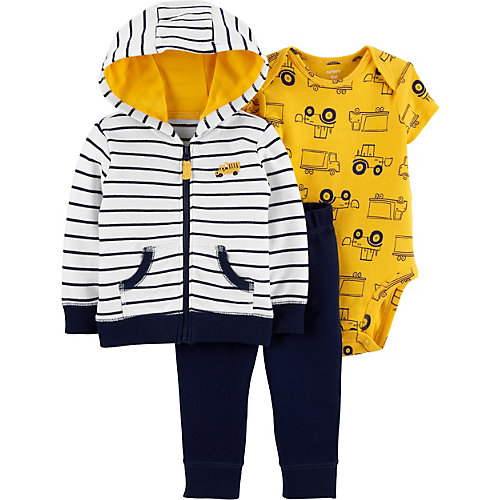 Комплект Carters: толстовка, боди и брюки - разноцветный от carter`s