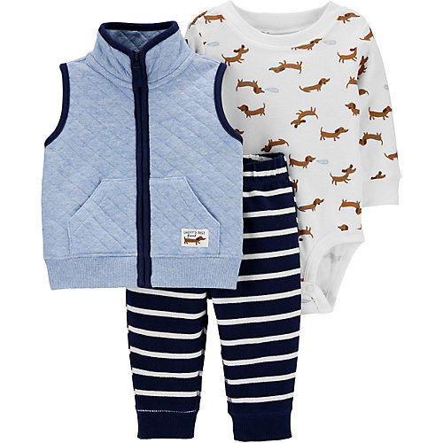 Комплект Carters: жилет, боди и брюки - разноцветный от carter`s