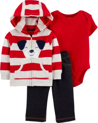 Комплект Carters: толстовка, боди и джинсы