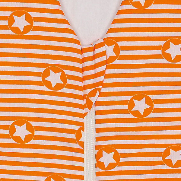 Basic Schlafsack, wattiert, stripes and stars orange, 90