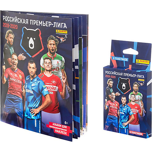 Альбом Panini "Футбол. РПЛ сезон 2019-2020" и блистер , 6 пакетиков от Panini