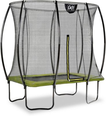 Trampolin Silhouette Rect. 153x214 (5x7ft) + Sicherheitsnetz (Lime) 2