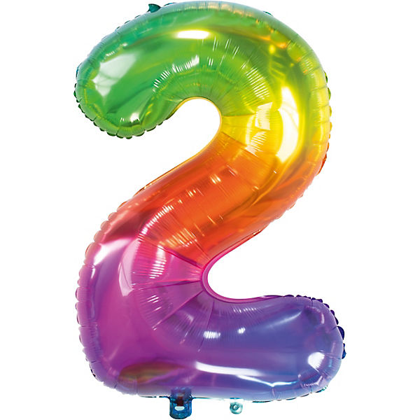 Folienballon Yummy Gummy Zahl 2, 86 cm
