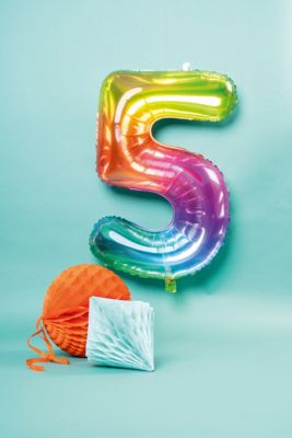 Folienballon Yummy Gummy Zahl 5, 86 cm 2