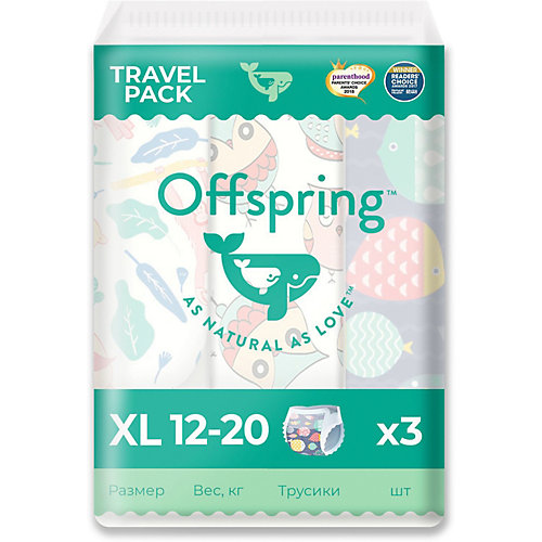 Трусики-подгузники Offspring 12-20 кг., 3 шт. от Offspring