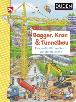 Bino & Mertens Holz Baukran mit Zubehör Bauarbeiter Spiel Set Baustelle Kran 