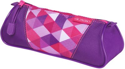 Пенал-косметичка Herlitz Triangular Pink Cubes
