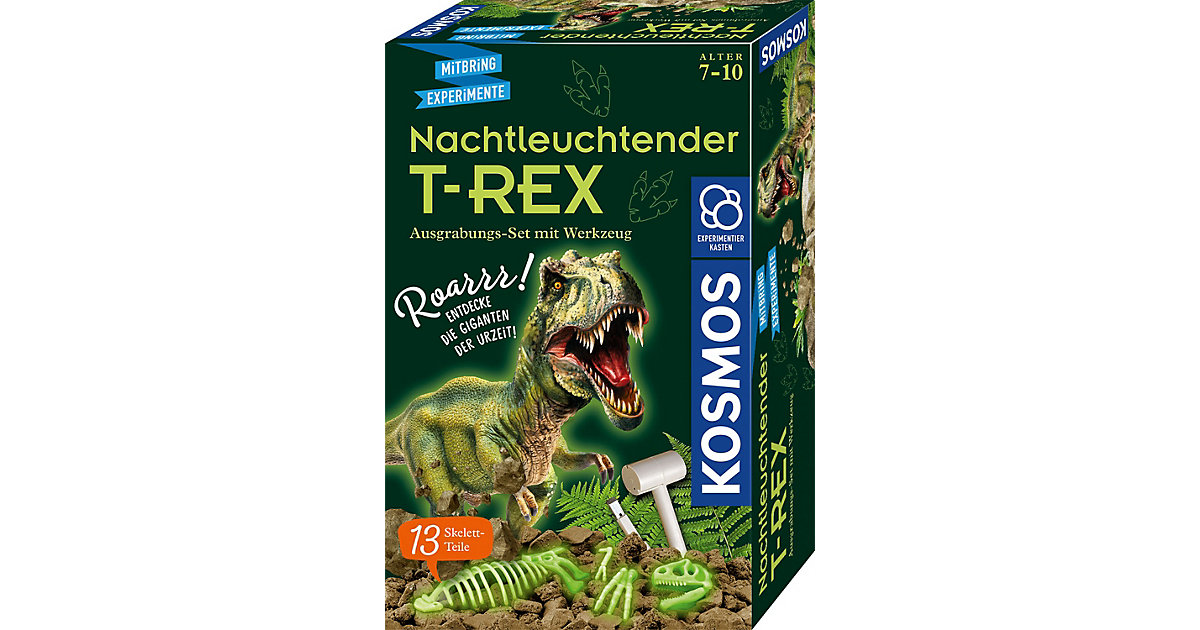 Image of KOSMOS Nachtleuchtender T-REX Experimentierkasten, Mehrfarbig
