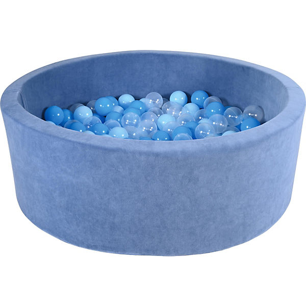 Bällebad soft - "Soft blue" - 300 balls soft blue/blue/transparent