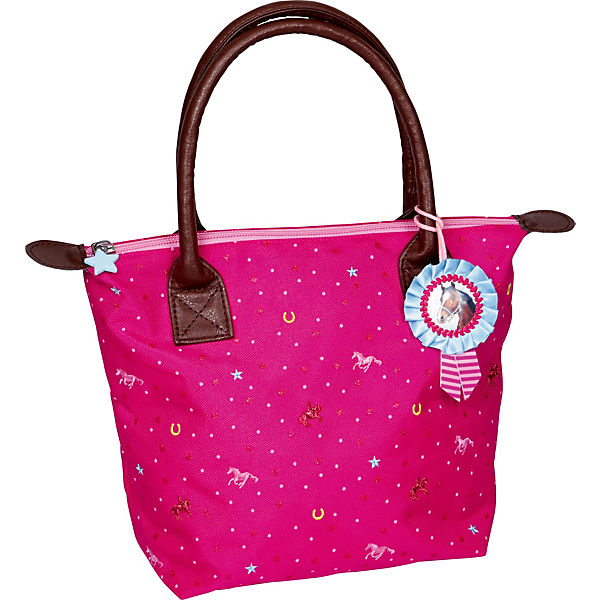 Kindertasche Pferdefreunde pink Glitzer