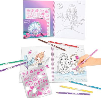 TOPModel Malbuch mit Pailletten MERMAID 2