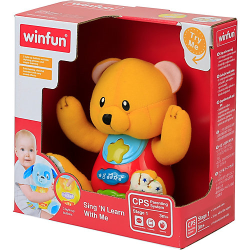 Развивающая игрушка WinFun "Пой и учись со мной" Мишка от WinFun