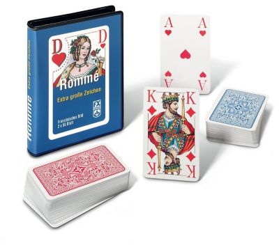 Romme  Spielkarten  2x 55 Blatt ROMMÉ KARTEN  Canasta Bridge 