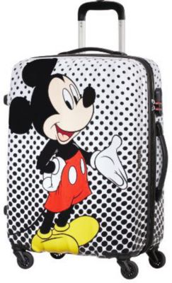 Чемодан American Tourister Микки в горошек, высота 65 см