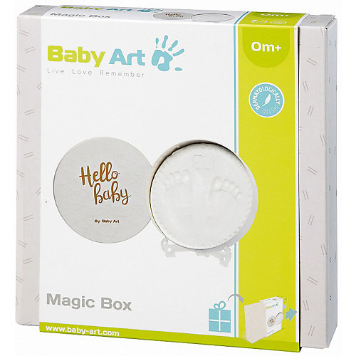 Коробочка для отпечатка Baby Art "Мэджик бокс", круглая - белый от Baby Art